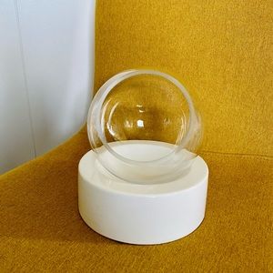 Glass/ceramic two piece plant holder